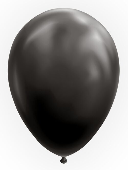 25 Balloons 12" black