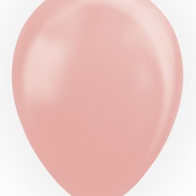 25 Balloons 12" pearl rose gold
