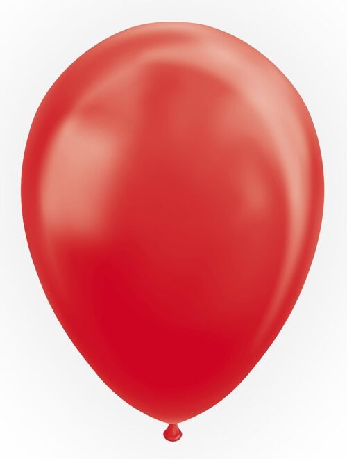 25 Balloons 12" metallic red