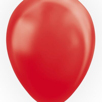 25 Balloons 12" metallic red