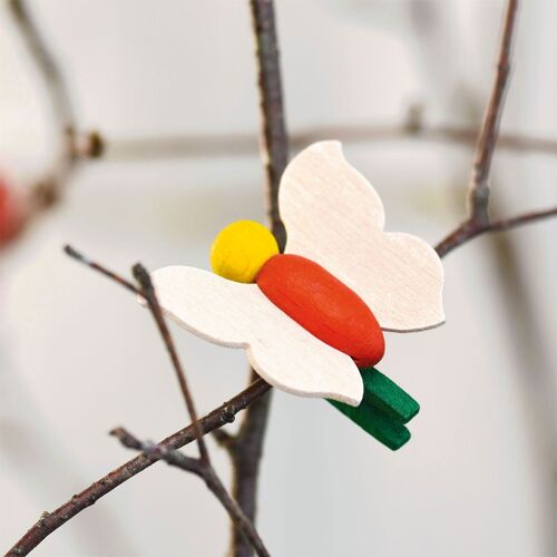 Kleine Schmetterlinge mit Klammer -10 verschiedene Farben-