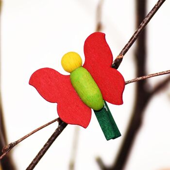 Petits papillons avec clip -10 couleurs différentes- 2