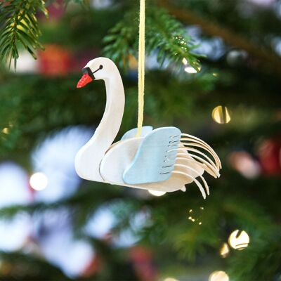 Swan as a tree decoration -2 different colors-