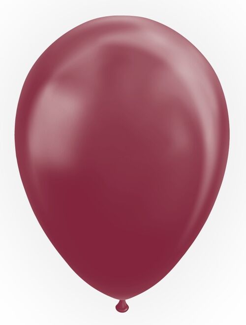 25 Balloons 12" metallic burgundy