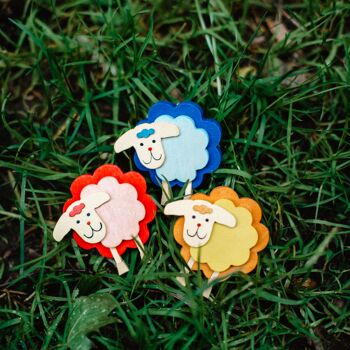 Mouton avec clip -3 couleurs différentes- 3