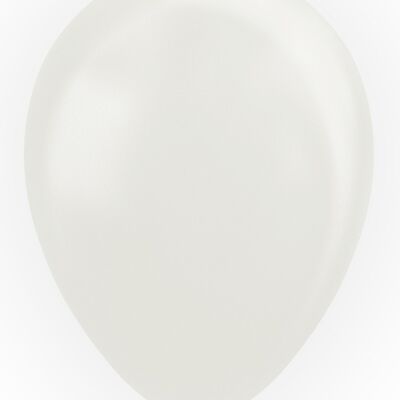 25 Globos 12" blanco perla