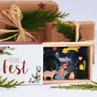 Wooden greeting card 'Nativity'