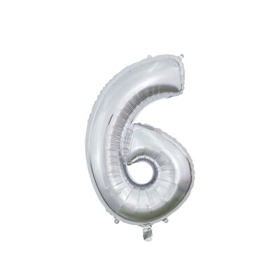 Foilballoon 26" No. 6 silver