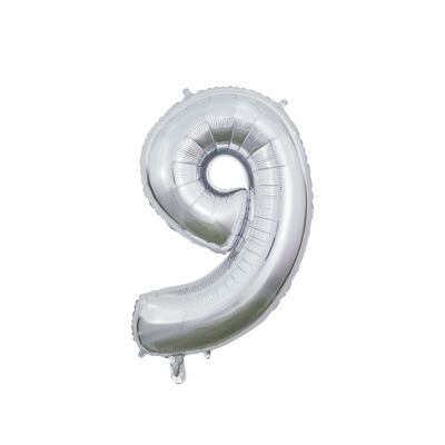 Ballon aluminium 26" No. 9 argent