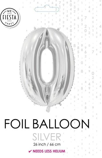 Ballon aluminium 26" No. 0 argent 2