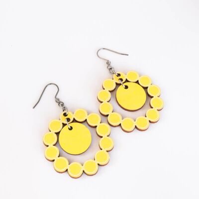 Boucles d'oreilles Bloom - jaune