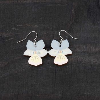 Boucles d'oreilles Keto Pansy - Bleu chaud