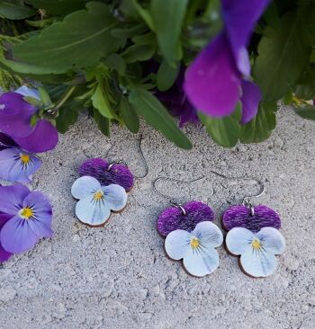 Boucles d'oreilles Pensée 1