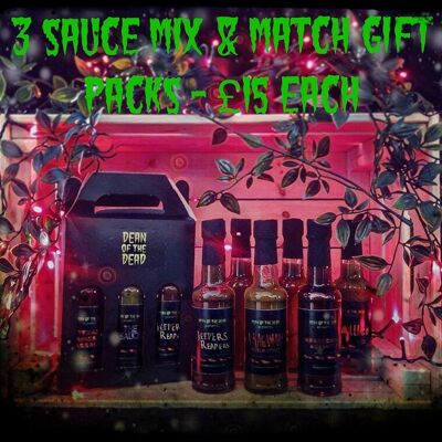 3 SAUCES FROM HELL GIFT PACK - An Americayenne Werewolf in London Jeepers Reapers A Nagamare on Elm Street