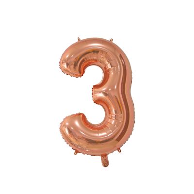 Foilballoon 26" No. 3 rose gold