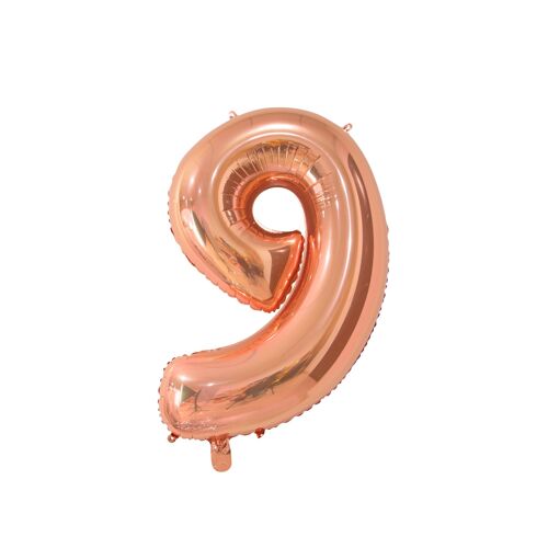 Foilballoon 26" No. 9 rose gold