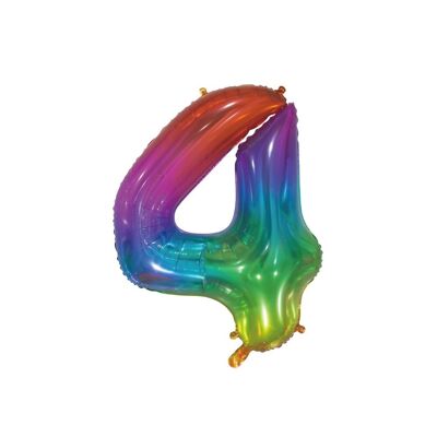 Foilballoon 30" n. 4 arcobaleno trasparente