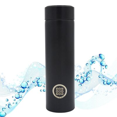 Funk My World Smart Stainless Steel Vacuum Flask - Temperature Display Business Thermoses Cup Custom Water Bottle - Insulated Water Bottle 500ml LED Temperature Display Smart Water Cup (Black)