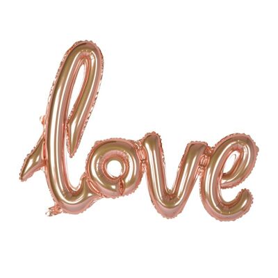 Foilballoon oneword 'LOVE' rose gold