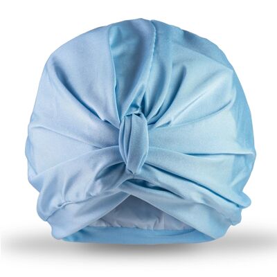 Turban de douche bleu bébé