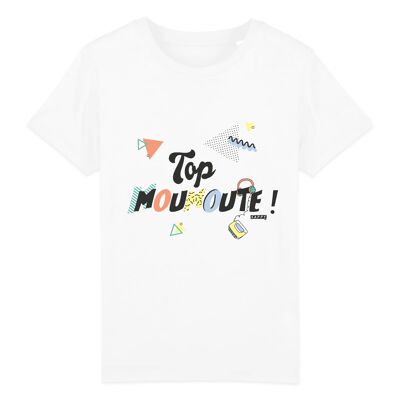 T-shirt enfant Top Moumoute ! - Coton Bio - 3 à 14 ans - 5-6 ans - Blanc