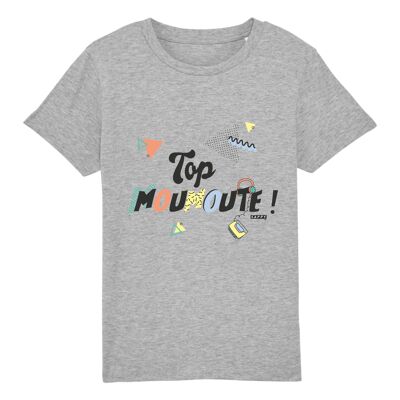 T-shirt enfant Top Moumoute ! - Coton Bio - 3 à 14 ans - 5-6 ans - Gris