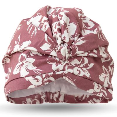 Turban de douche rose foncé