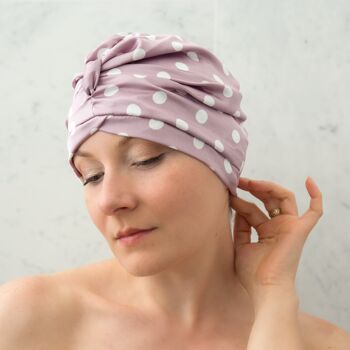 Turban Séchant Taches Mauve 2