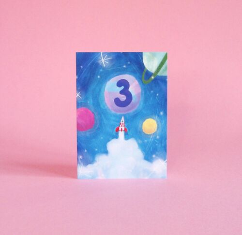 3rd birthday -  space cadet card