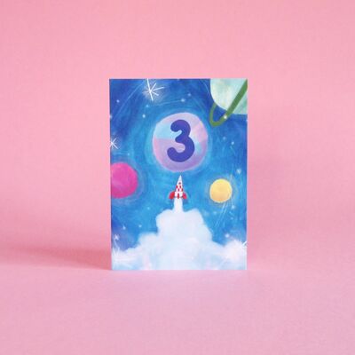 3rd birthday -  space cadet card