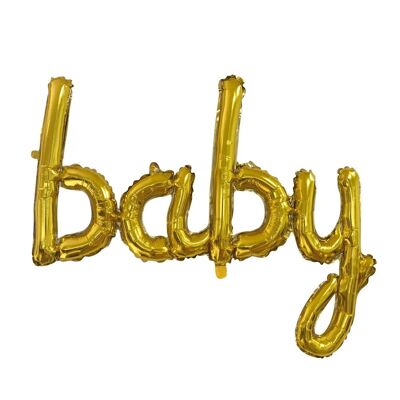Foilballoon oneword 'BABY' gold