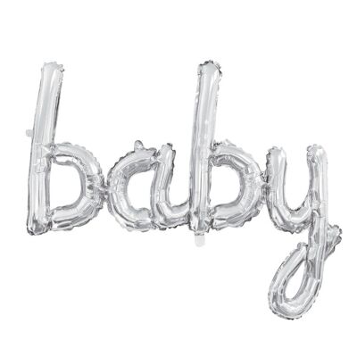 Folienballon Einwort 'BABY' silber