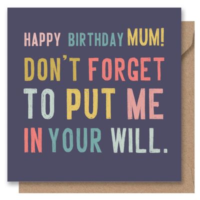 Mum's will