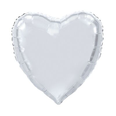 Ballon aluminium en forme de coeur 36" XL argent