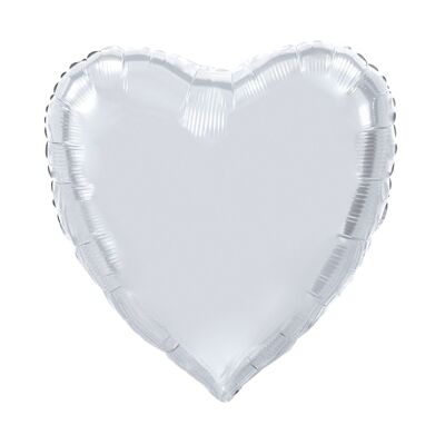 Foilballoon a forma di cuore 36" XL argento