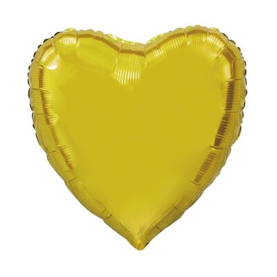 Foilglobo en forma de corazón 36" XL dorado