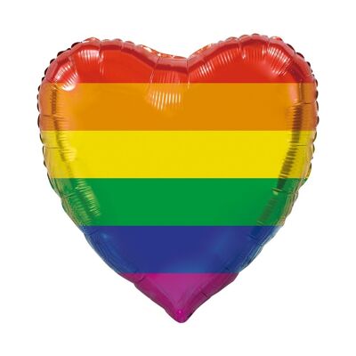 Foilballoon a forma di cuore 36" XL arcobaleno