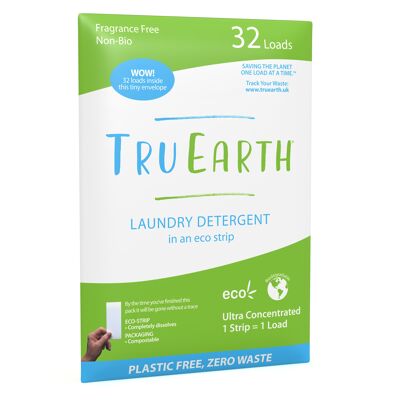 Tru Earth Eco-strip Laundry Detergent (Fragrance-free) - 32 Loads
