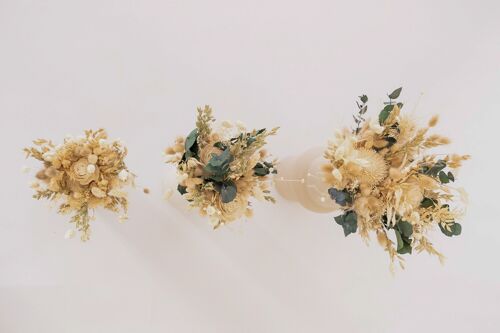 Bouquet fleurs séchées et stabilisées HERA (existe en plusieurs tailles)