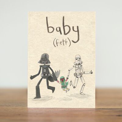 Baby fett - tarjeta de recién nacido