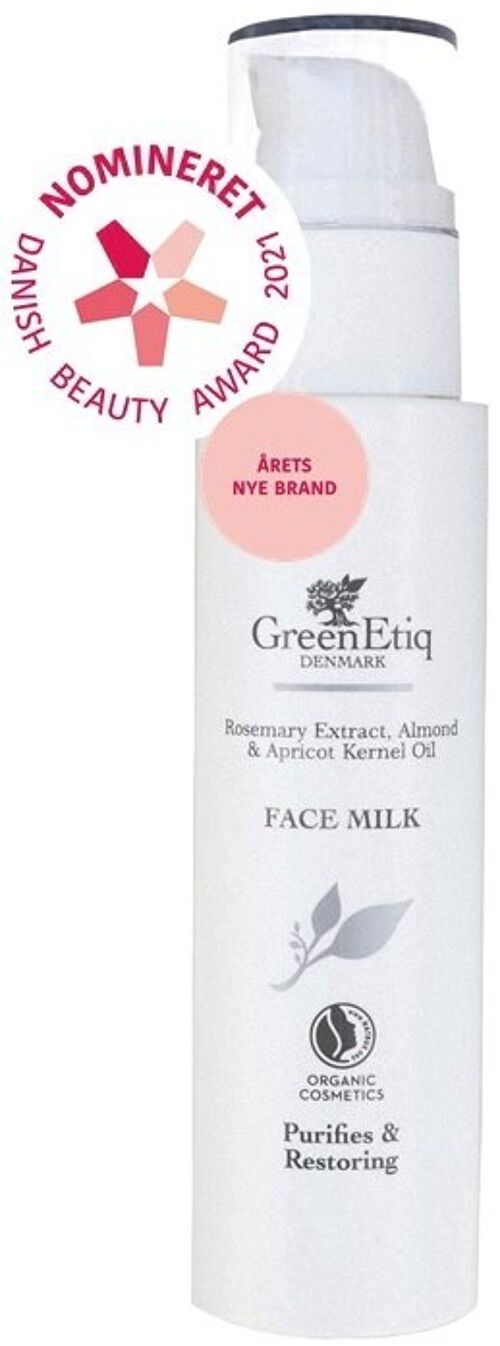 Face Cleansing Milk, Rosemary, Almond & Apricot Kernel Oil. Purifies & Restoring, All skin types