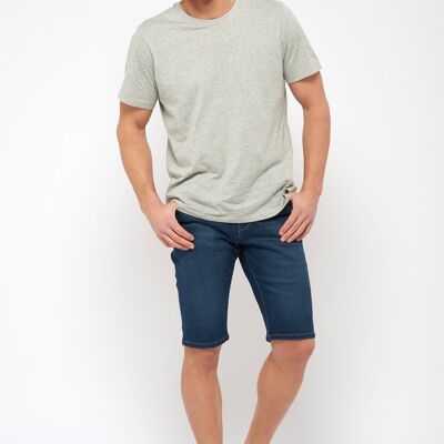 Shorts in denim riciclato - Vestibilità slim - Tono chiaro