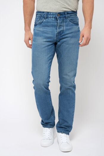 Pantalon jean recyclé - Coupe droite - Ton clair 2
