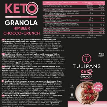 KETO Granola Framboise Choco Crunch 250g 2