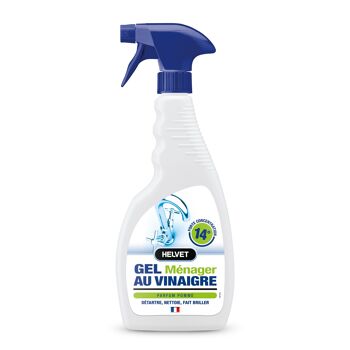 Gel ménager au vinaigre 14°  en spray Pomme 750ml Helvet