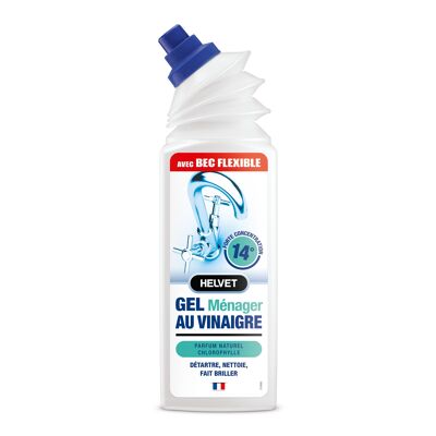 Vinegar household gel with flexible spout - 750ml Helvet - Chlorophyll fragrance