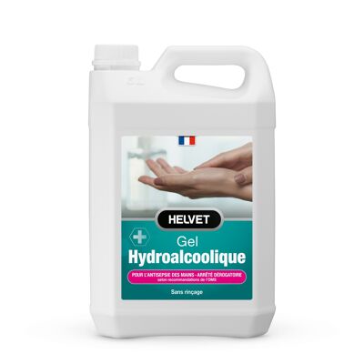 Gel hydroalcoolique 5L - Antisepsie des Mains (Bactéries & Coronavirus)