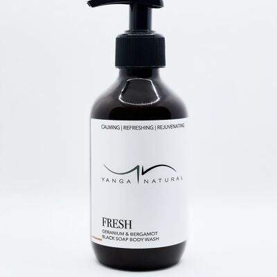 FRESH | GERANIUM, BERGAMOT & CLEMENTINE BLACK SOAP BODY WASH - 500ml