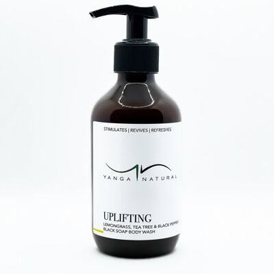 UPLIFTING | BLACK PEPPER, LEMONGRASS & TEA TREE BLACK SOAP BODY WASH - 250ml