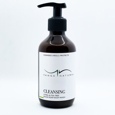 CLEANSING | CITRAL & TEA TREE BLACK SOAP BODY WASH - 250ml